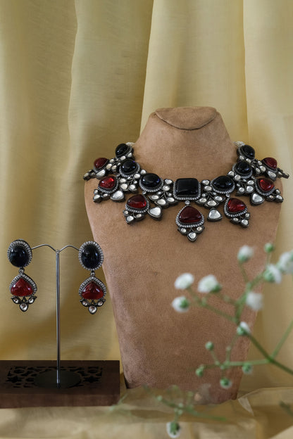 Stone Embellished Necklace Set 
