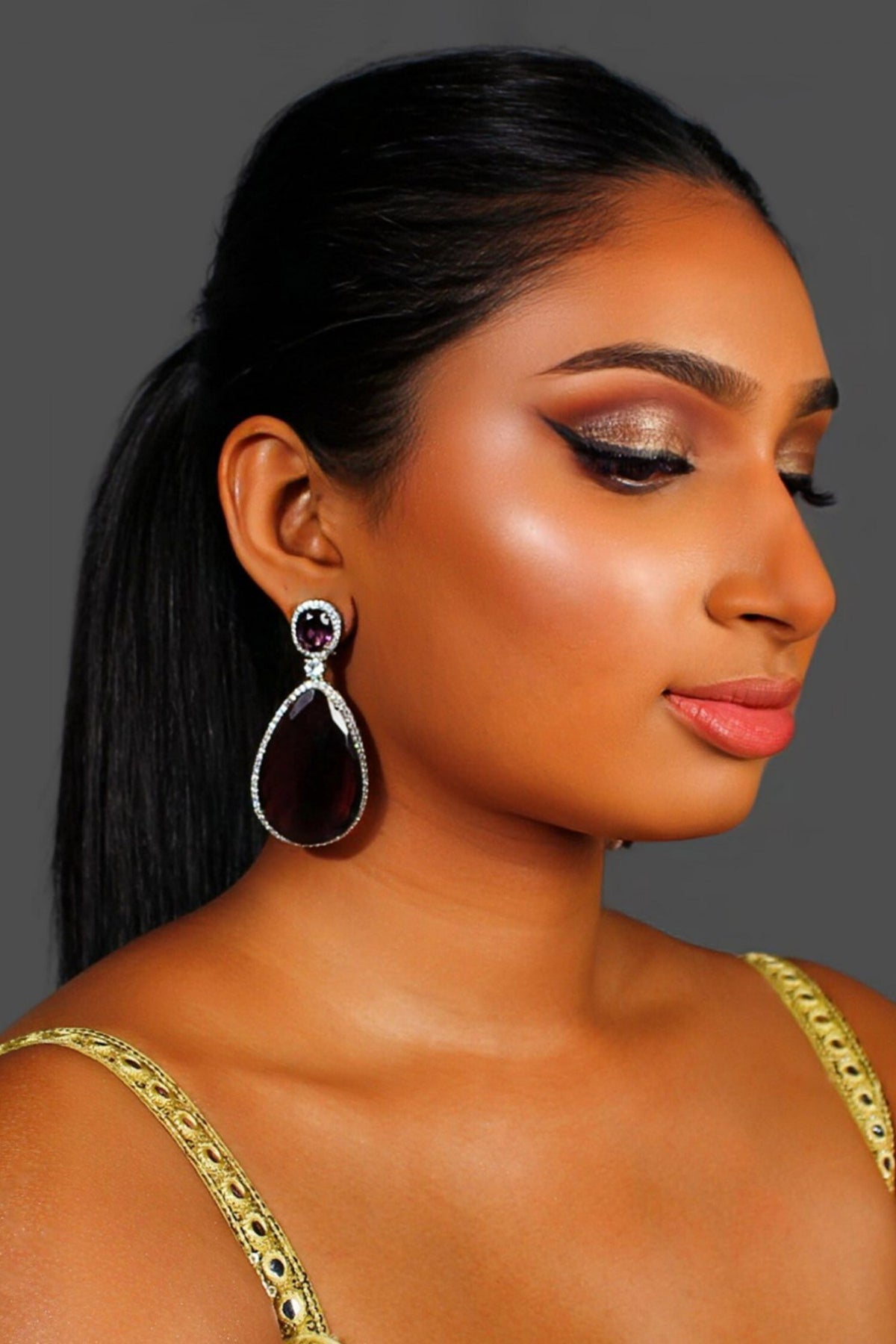 Zirconia Embellished Earrings 