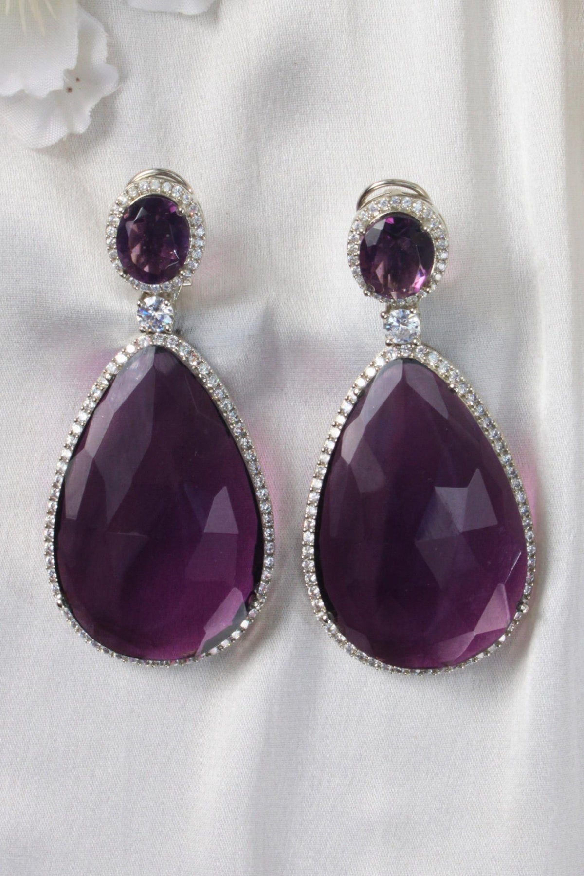 Zirconia Embellished Earrings 