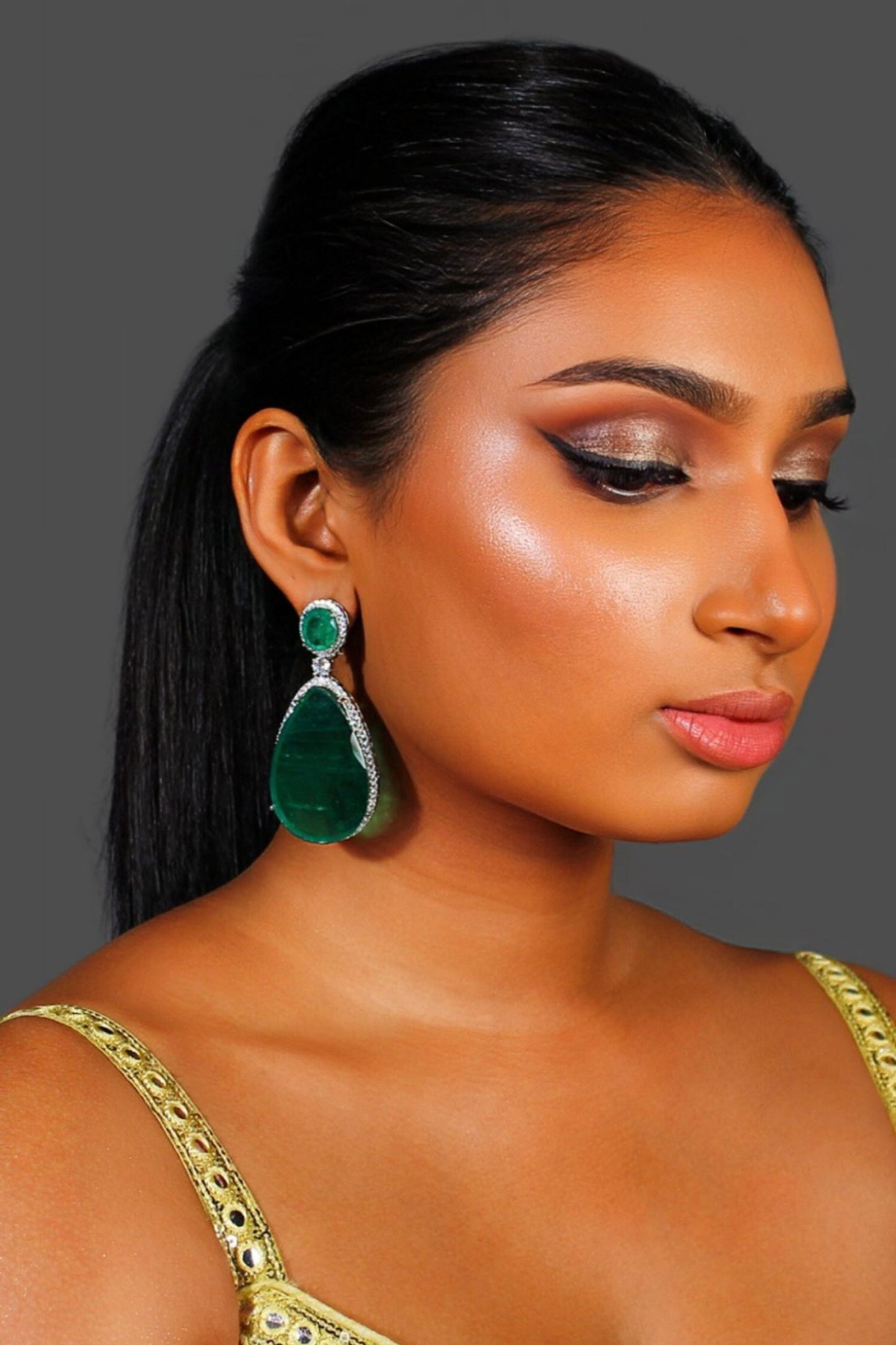 Crystal Studded Earrings 
