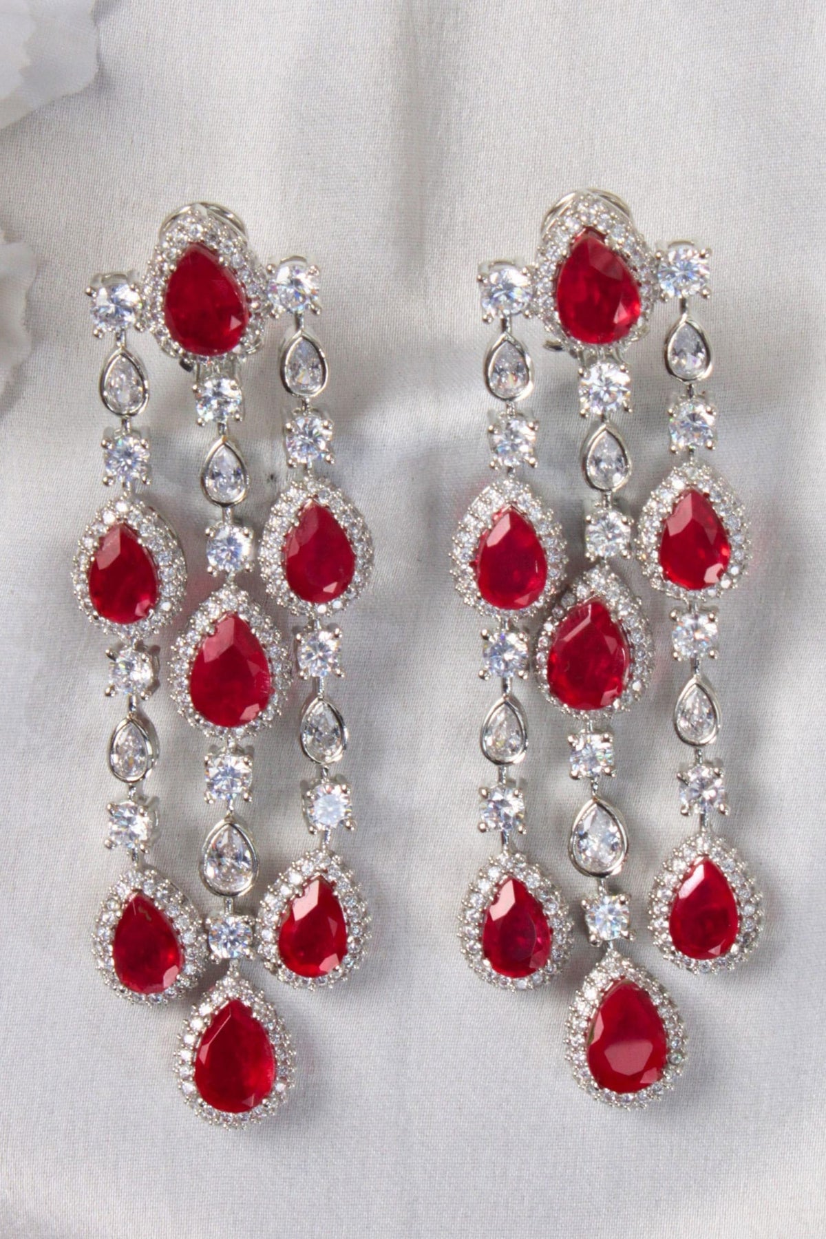 Embellished Tear Drop Earrings 