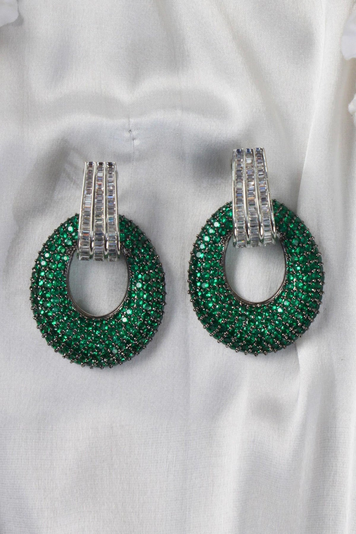 Stone Embellished Dangler Earrings 