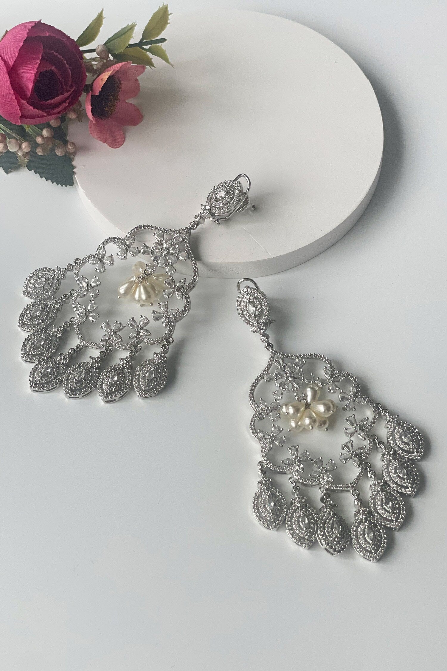 Victorian Embellished Dangler Earrings 
