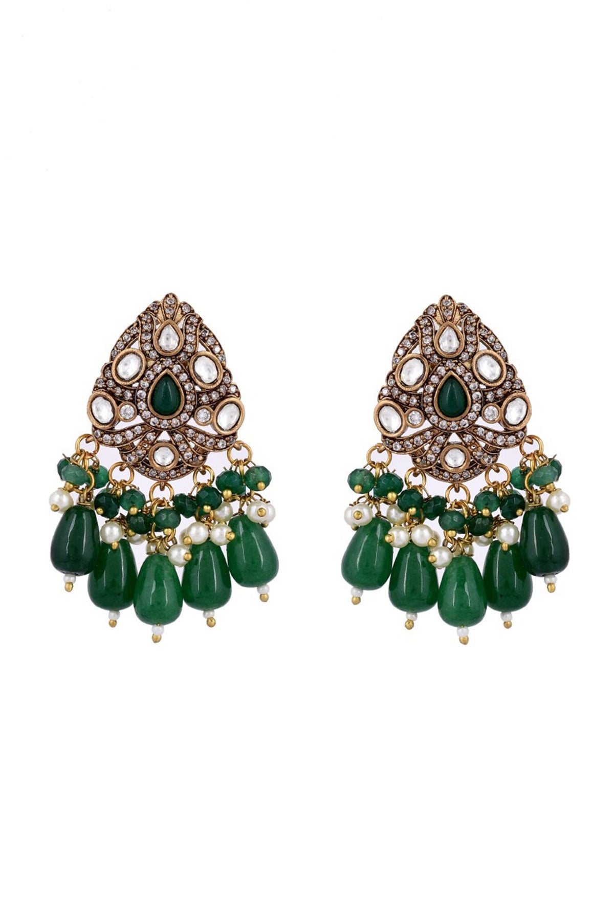 Kundan Embellished Pendant Necklace Set 