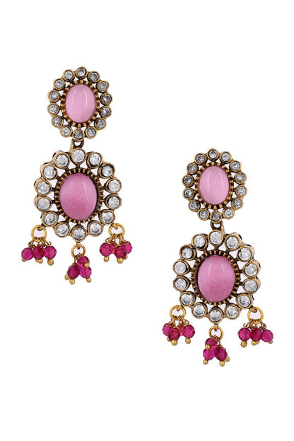 Embellished Geometric Choker Necklace Set 
