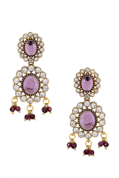 Kundan Stone Embellished Necklace Set 