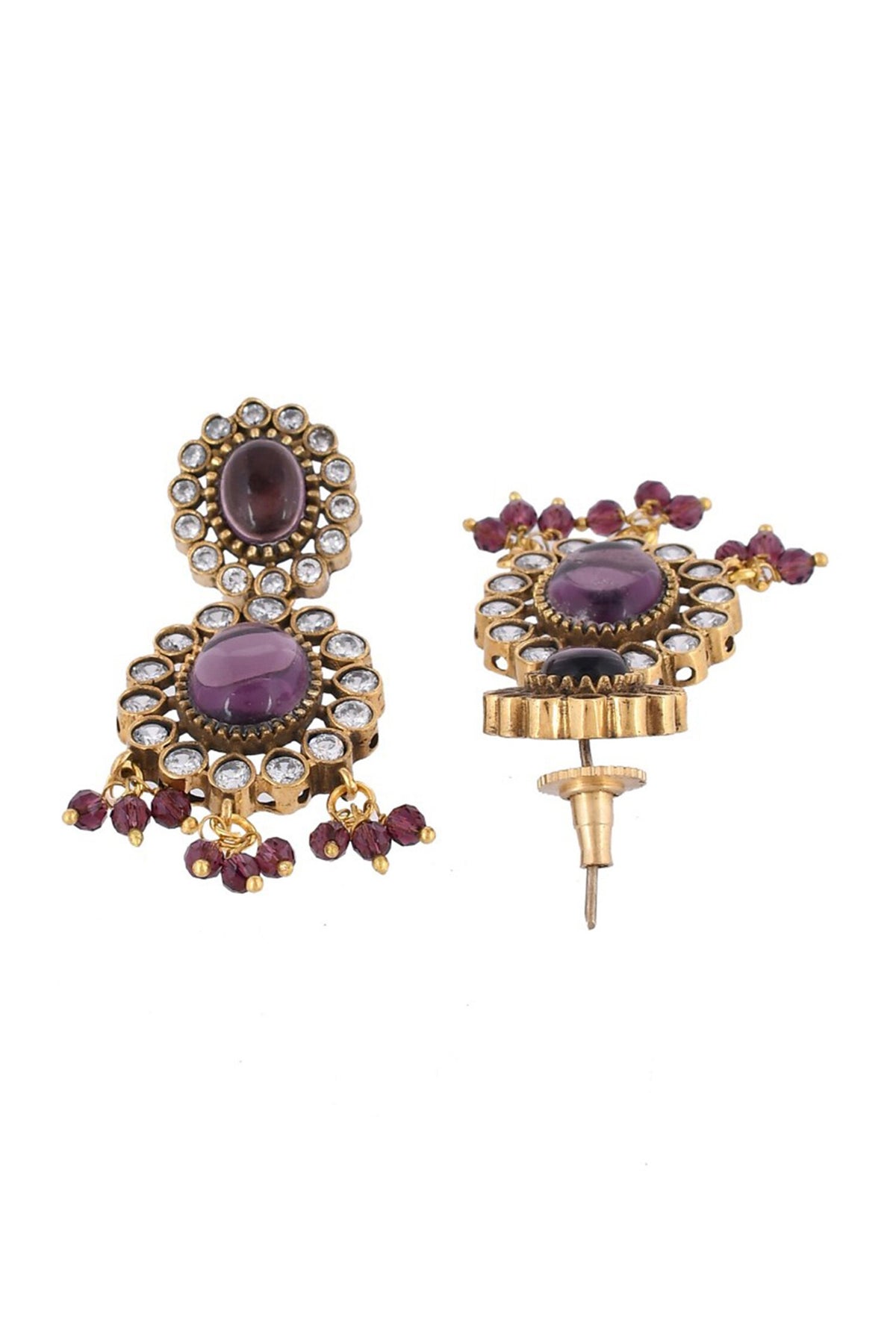 Kundan Stone Embellished Necklace Set 