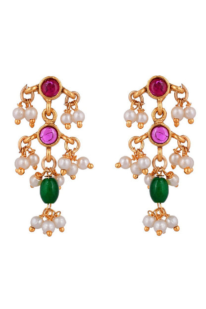 Kundan Embellished Necklace Set 