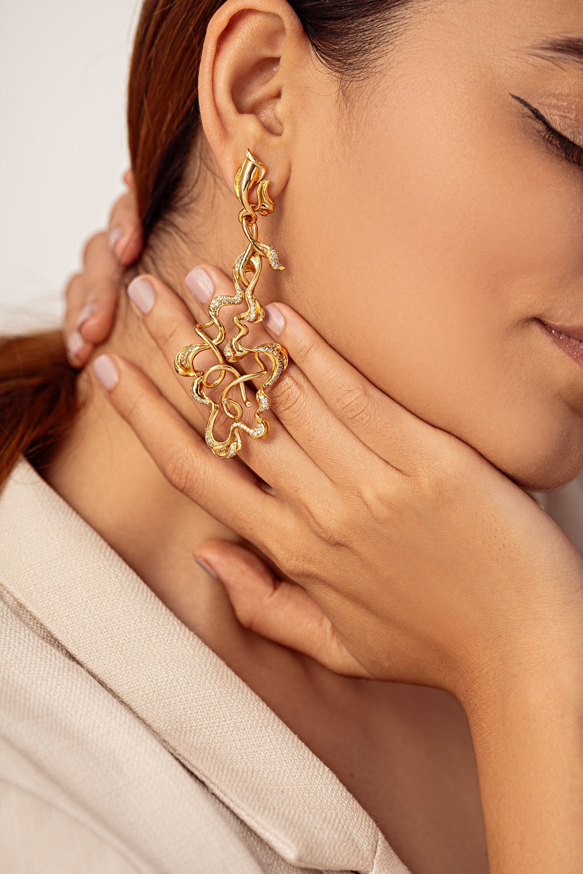 Abstract Twisted Earrings 