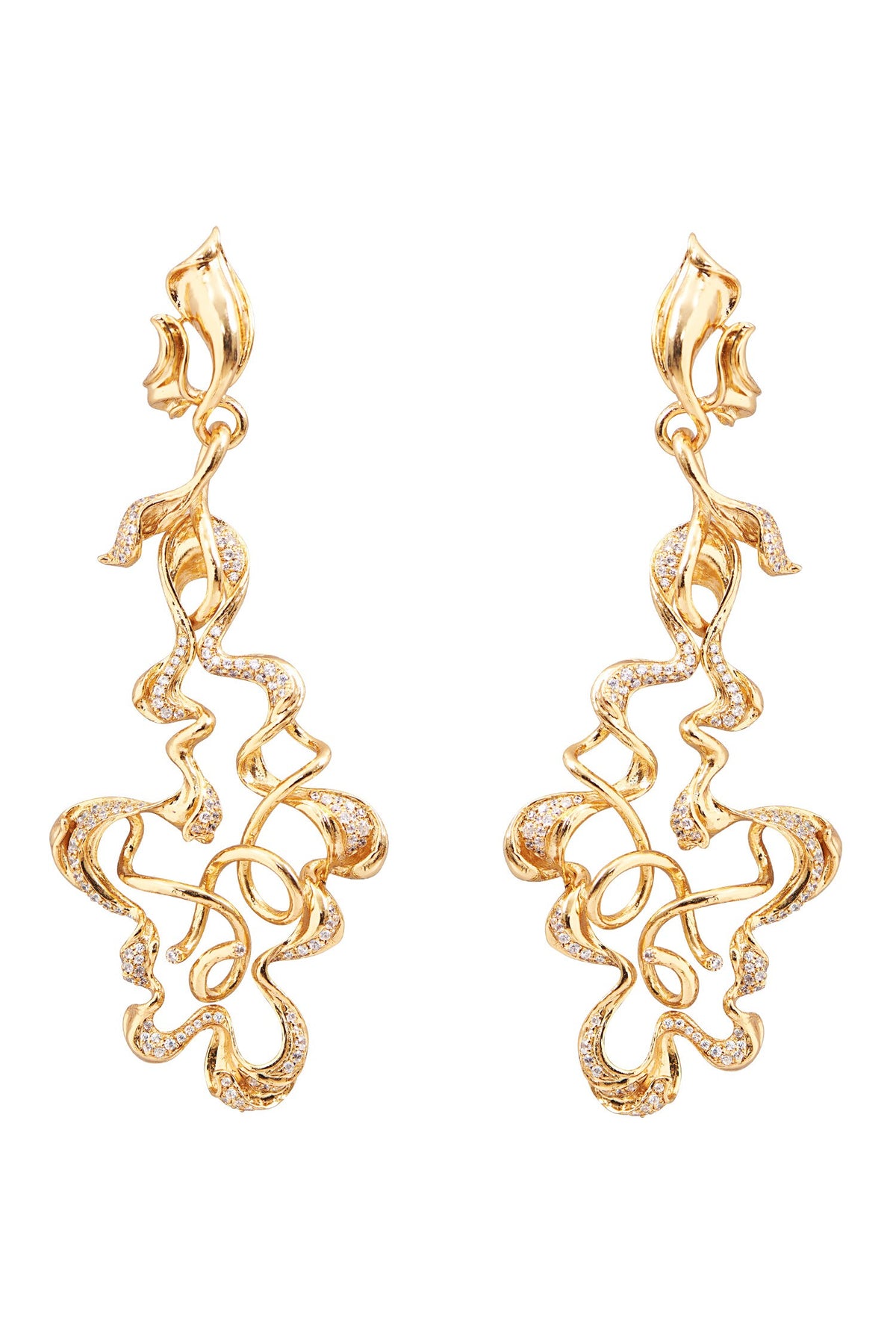 Abstract Twisted Earrings 