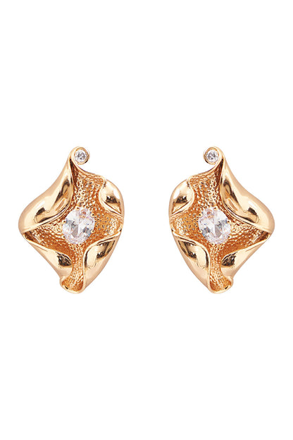 Shell Pattern Embellished Studs 