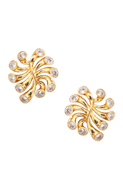 Abstract Spiral Embellished Earrings 
