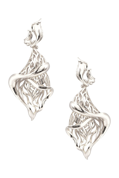 Web Spiral Pattern Earrings 