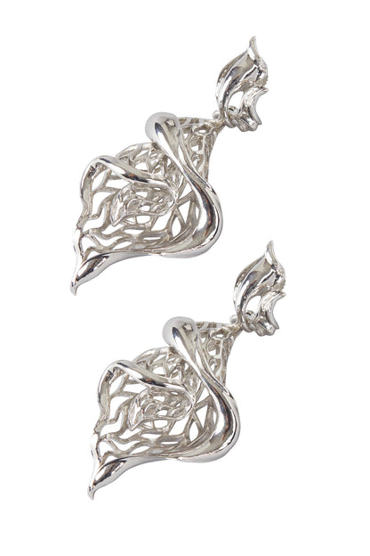 Web Spiral Pattern Earrings 