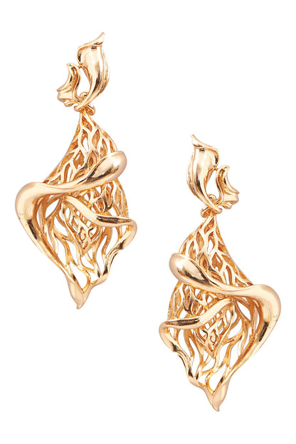 Web Spiral Pattern Dangler Earrings 