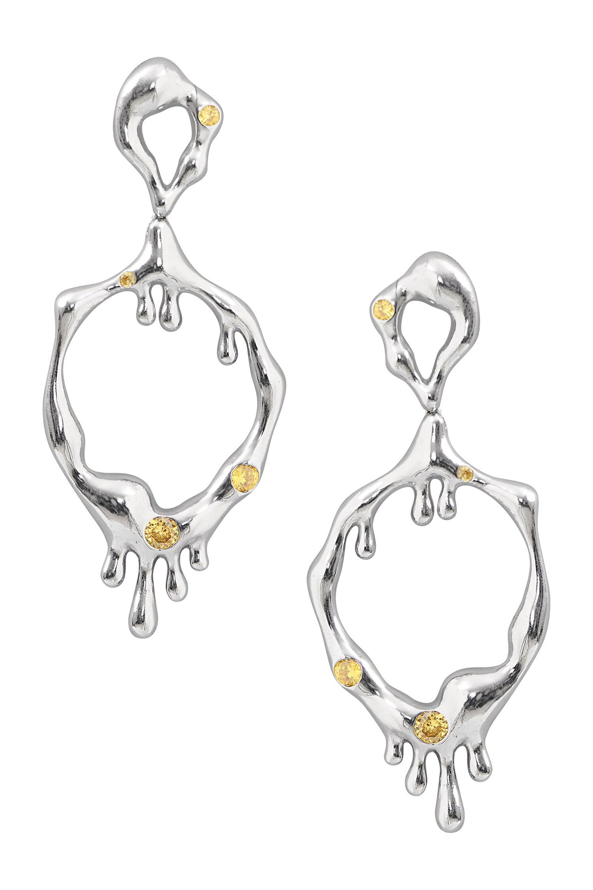 Melted Pattern Dangler Earrings 