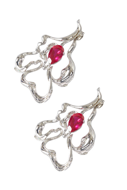 Abstract Flower Pattern Earrings 