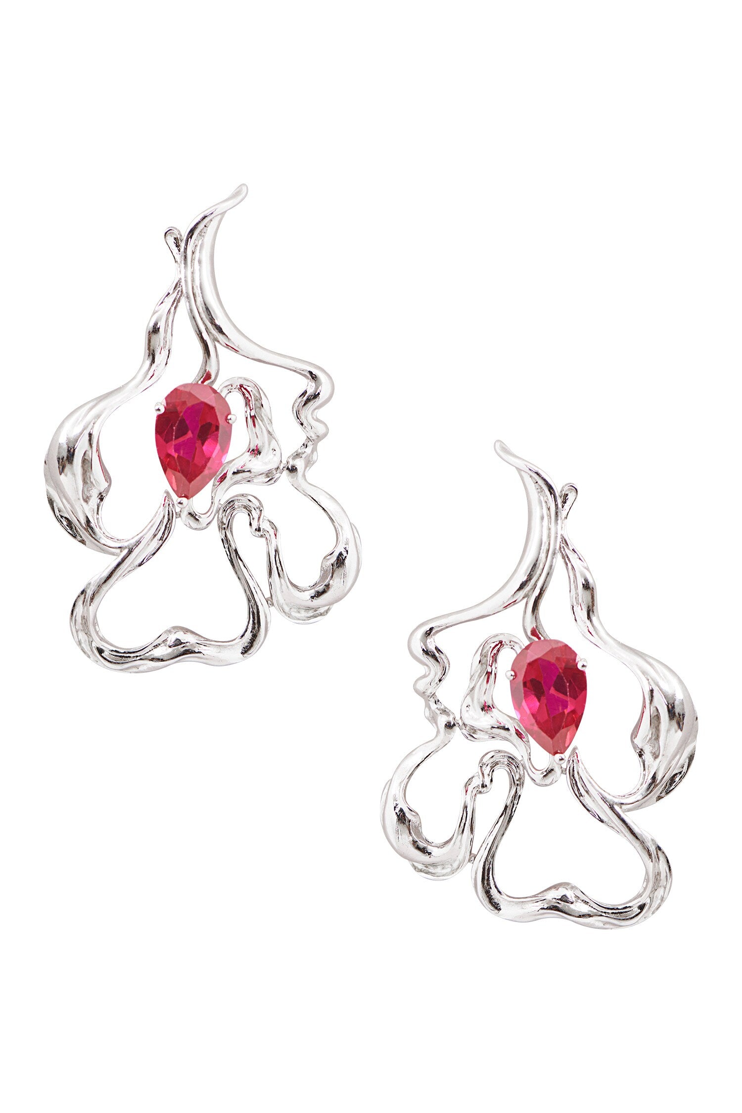 Abstract Flower Pattern Earrings 