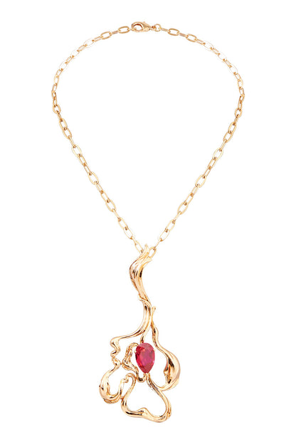 Abstract Floral Pattern Pendant 