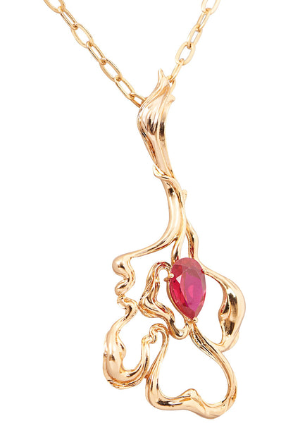 Abstract Floral Pattern Pendant 