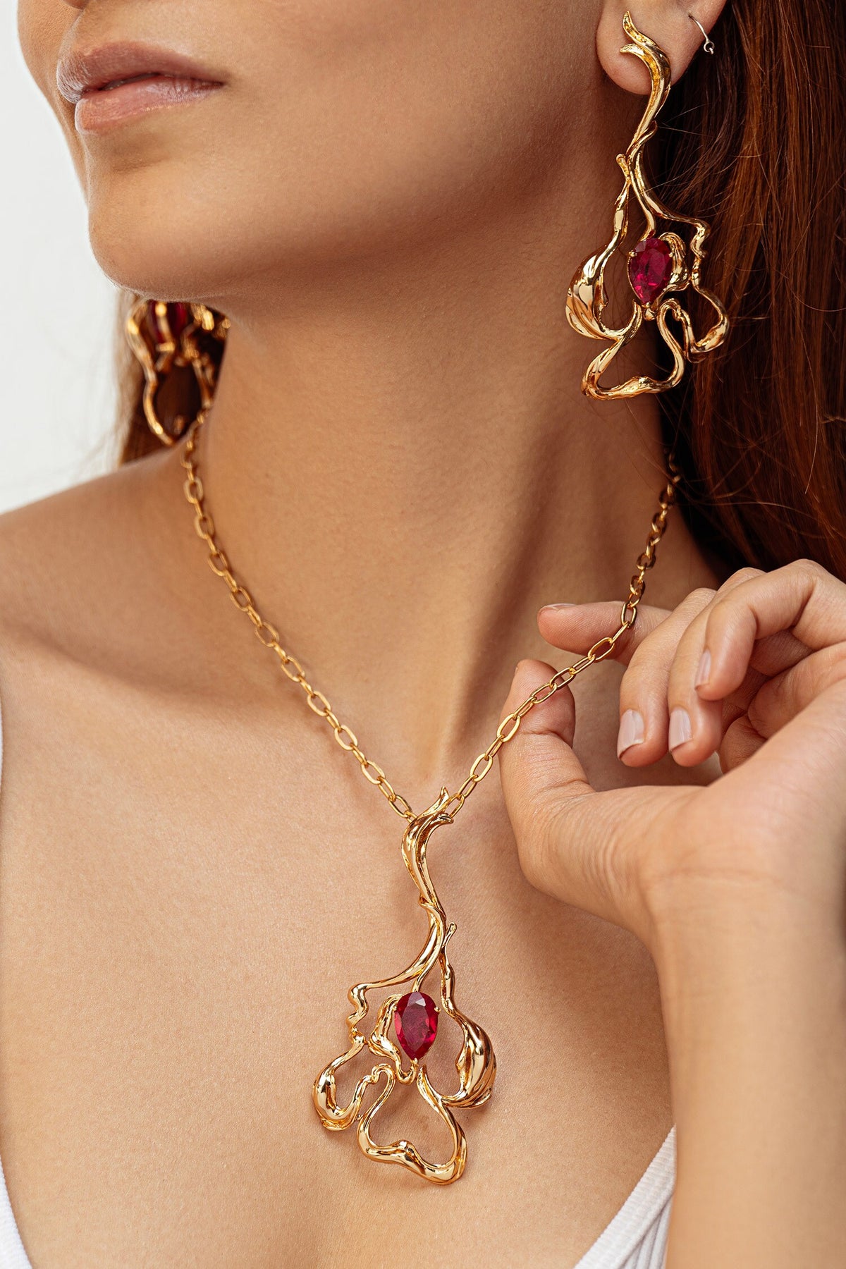 Abstract Floral Pattern Pendant 