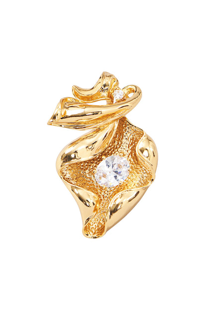 Carved Shell Pattern Ring 