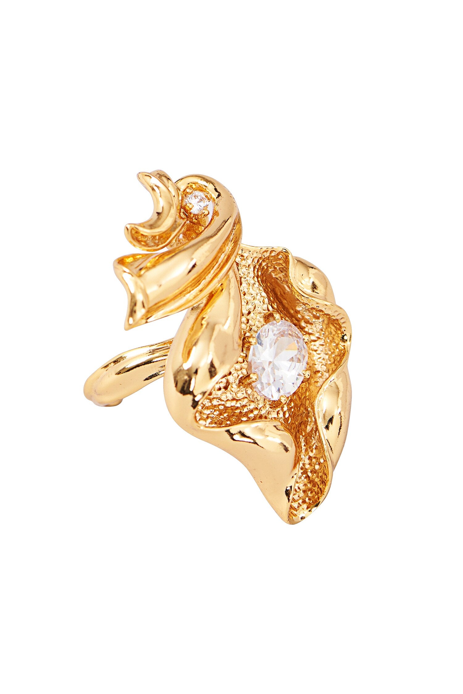 Carved Shell Pattern Ring 