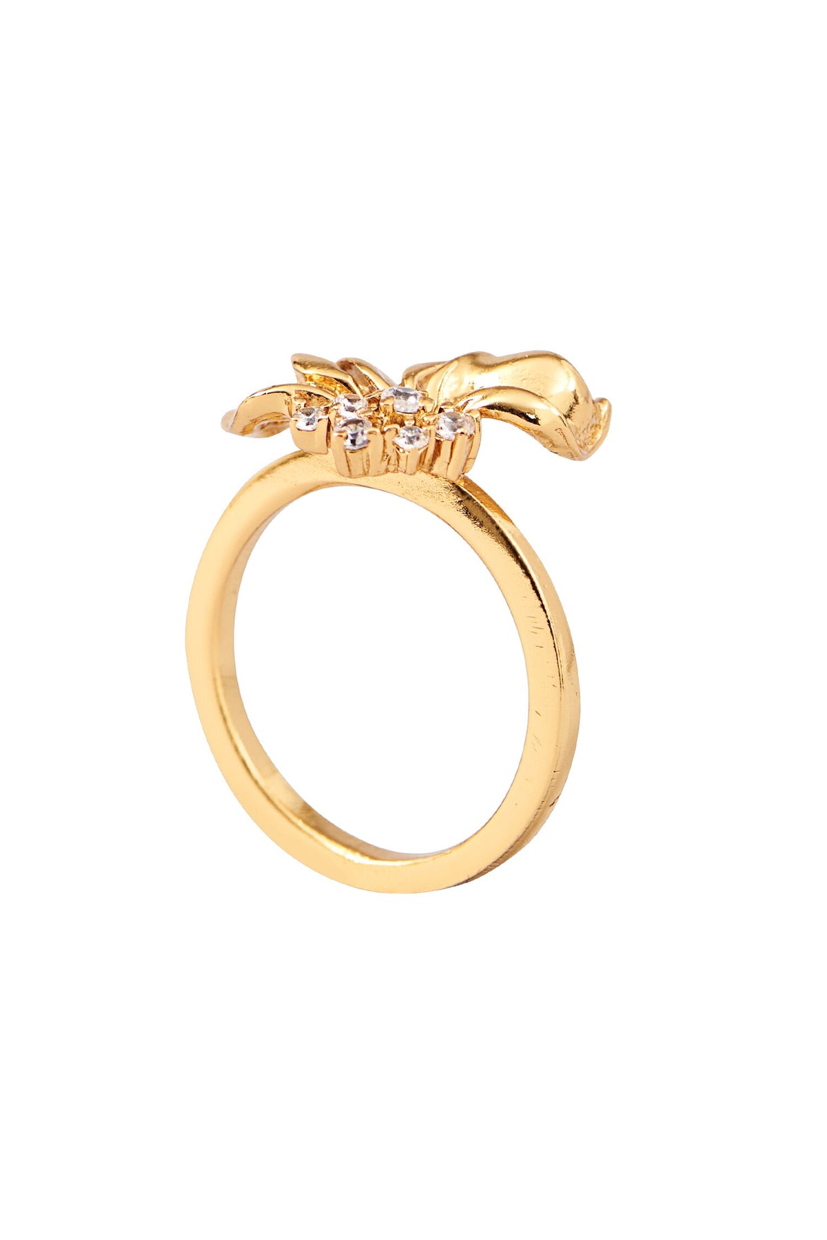 Half Floral Embellished Ring 