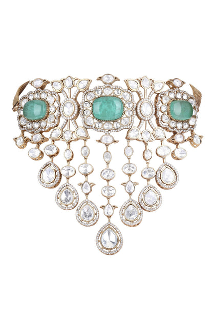 Stone Embellished Choker Necklace Set 