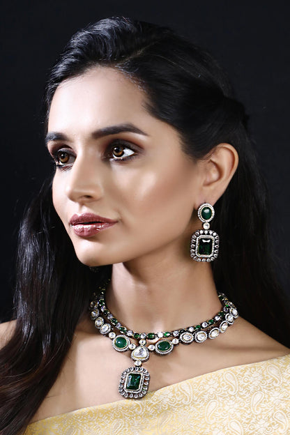 American Diamond Embellished Necklace Set 