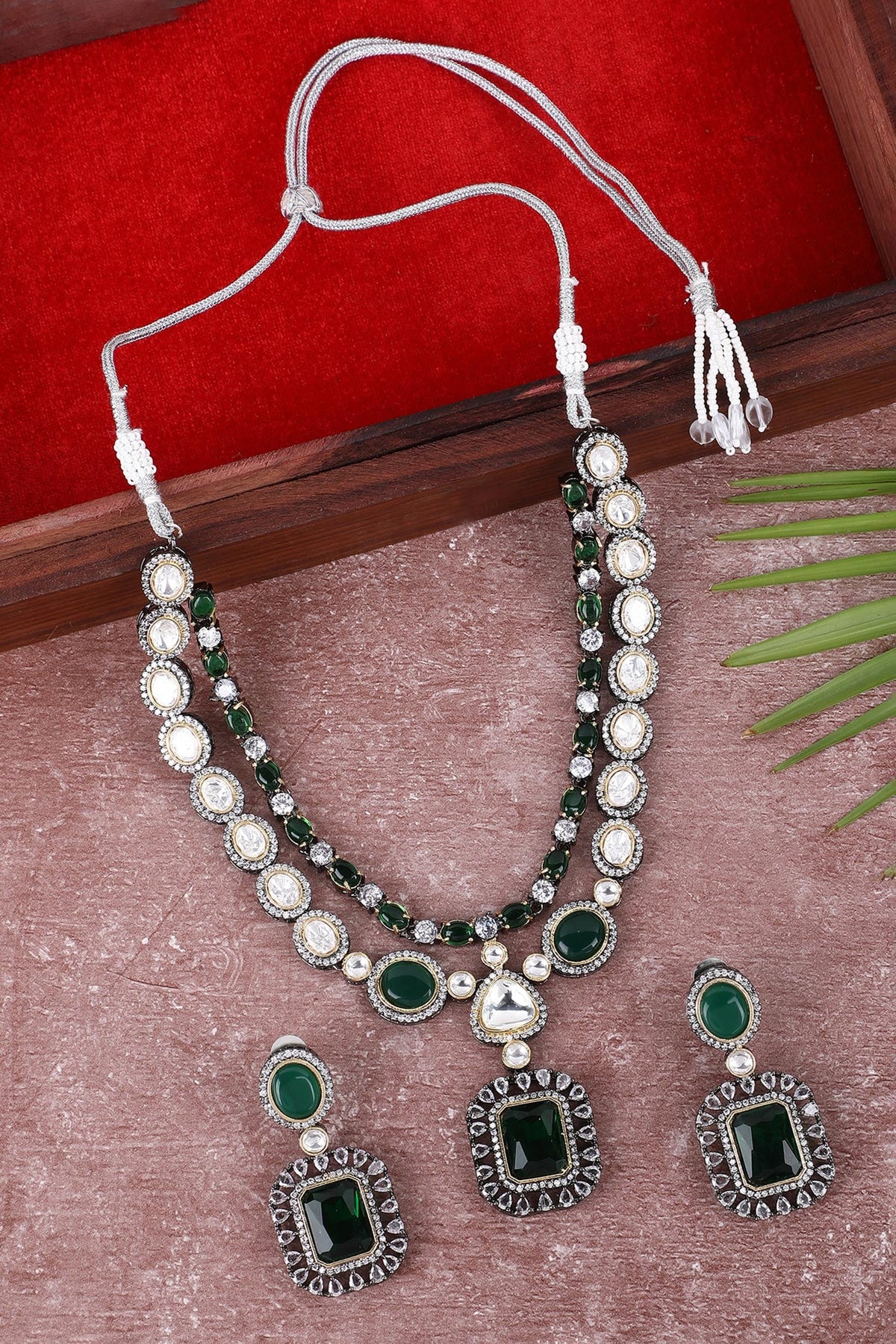 American Diamond Embellished Necklace Set 