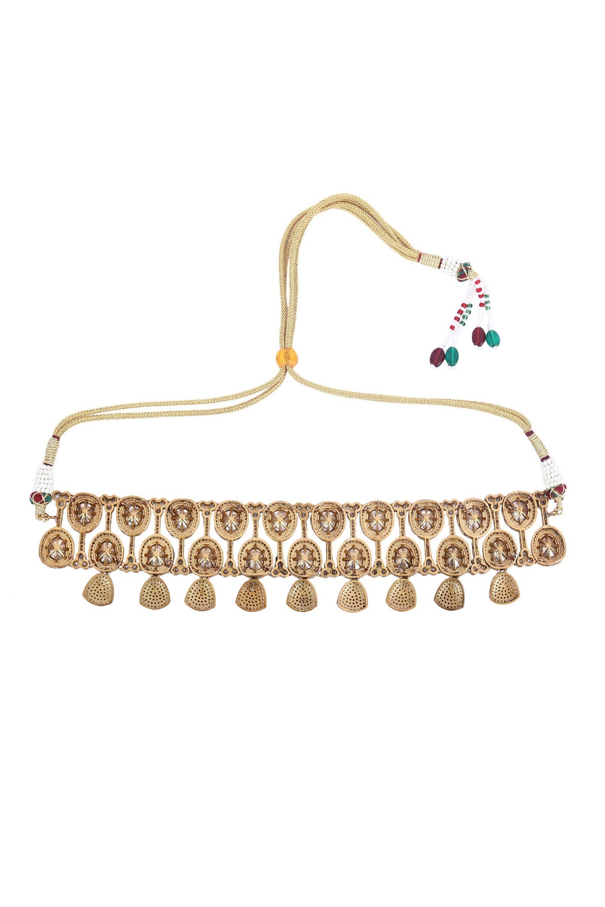 Kundan & Stones Embellished Necklace Set 