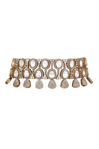 Kundan & Stones Embellished Necklace Set 