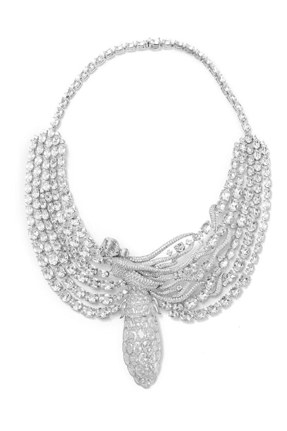 Swarovski Stone Studded Figure Necklace 