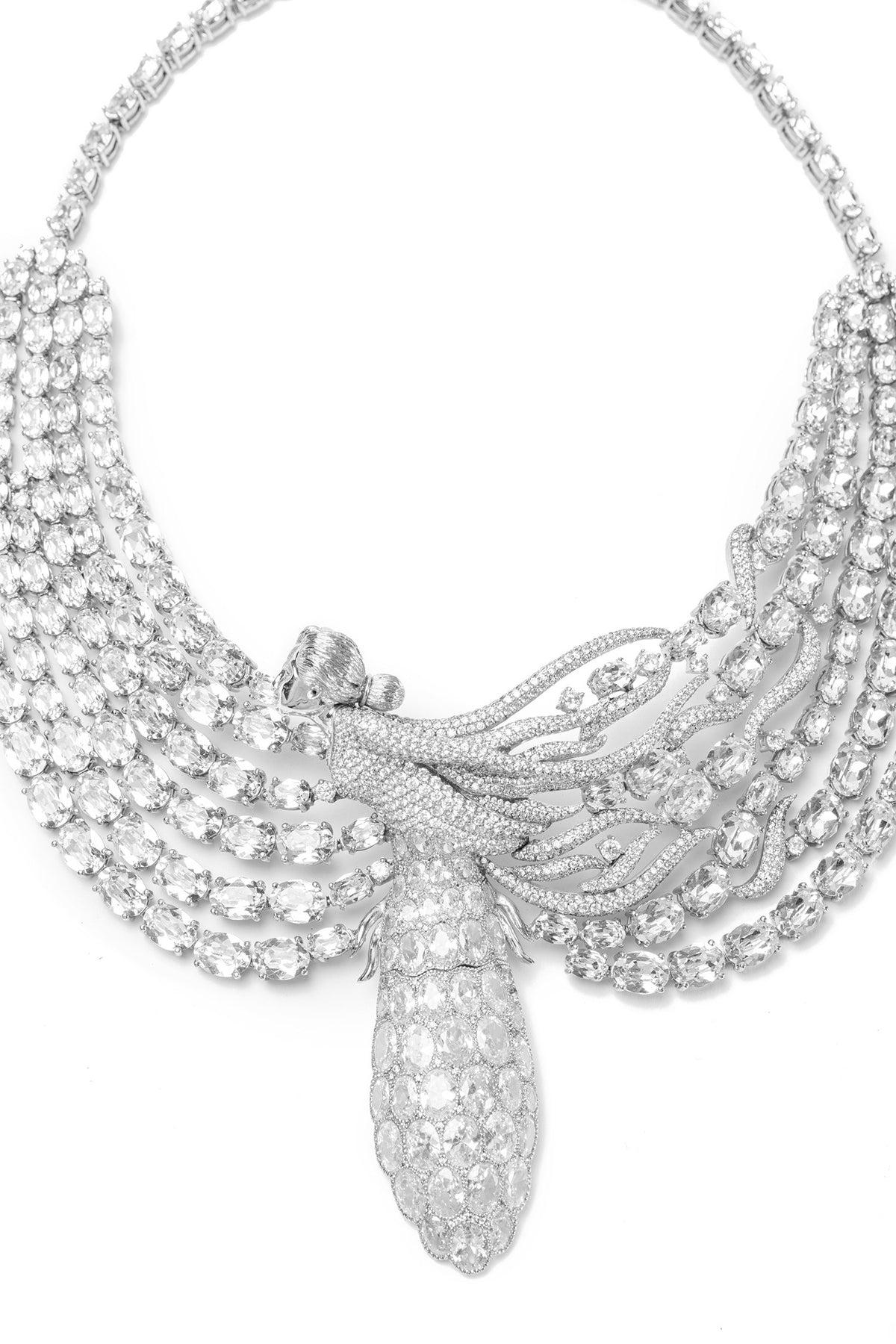 Swarovski Stone Studded Figure Necklace 