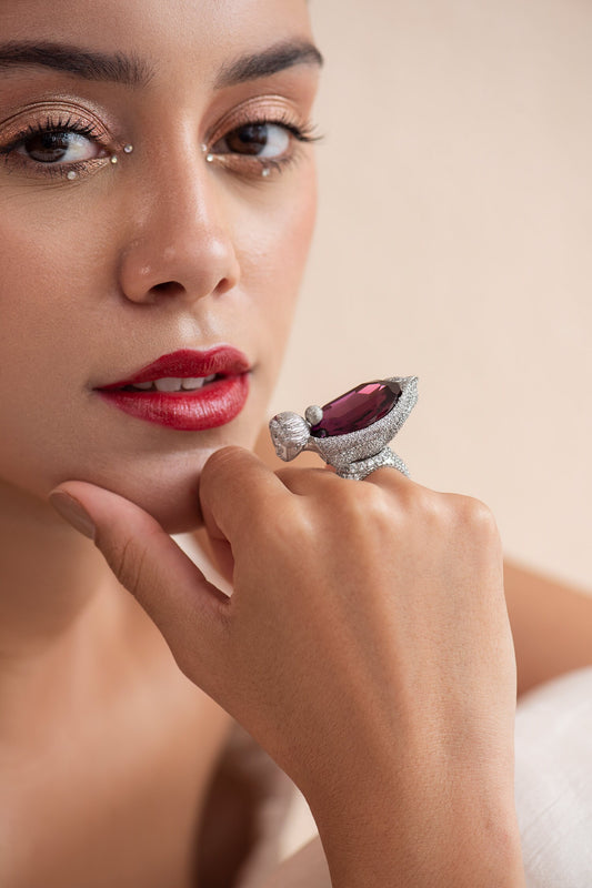 Swarovski Stone Embellished Figure Ring 