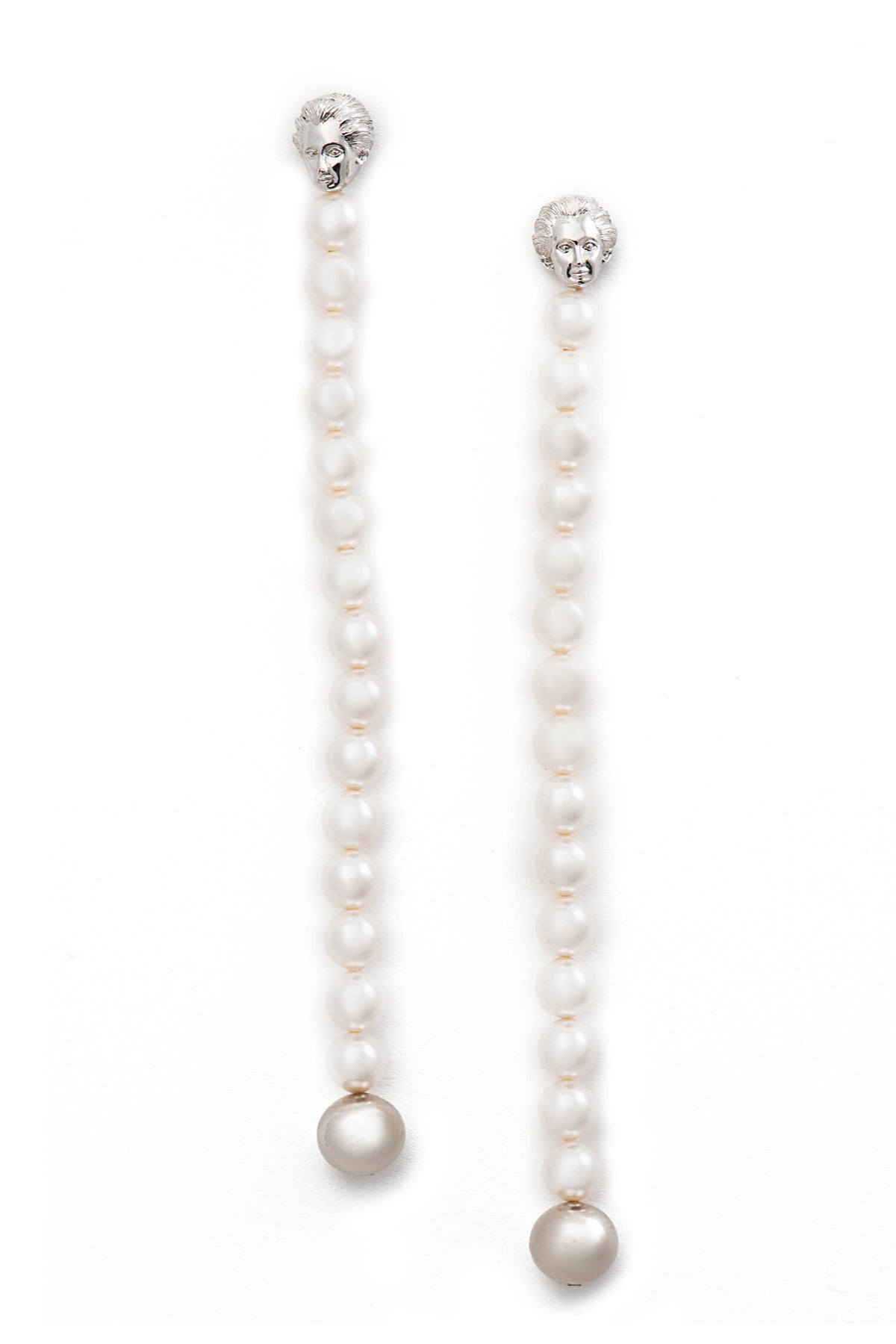 Swarovski Pearl Embellished Long Earrings 