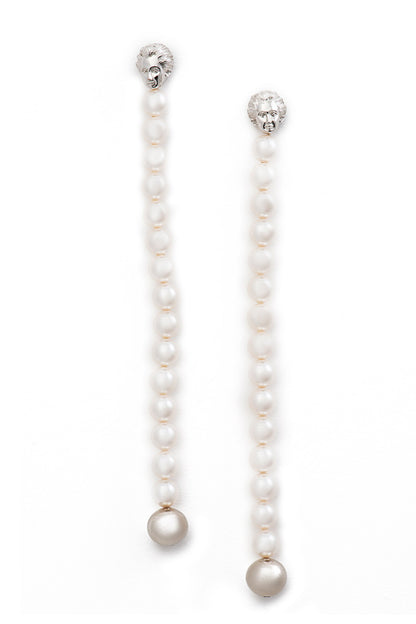 Swarovski Pearl Embellished Long Earrings 