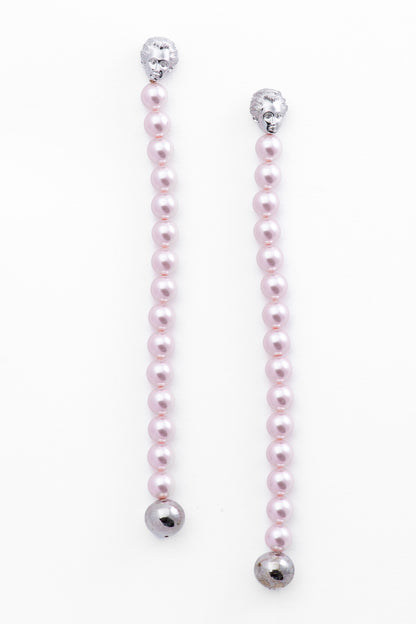 Swarovski Pearl Embellished Long Dangler Earrings 