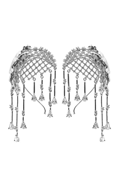 Jaguar Embellished Swarovski Stone Ear Cuffs 
