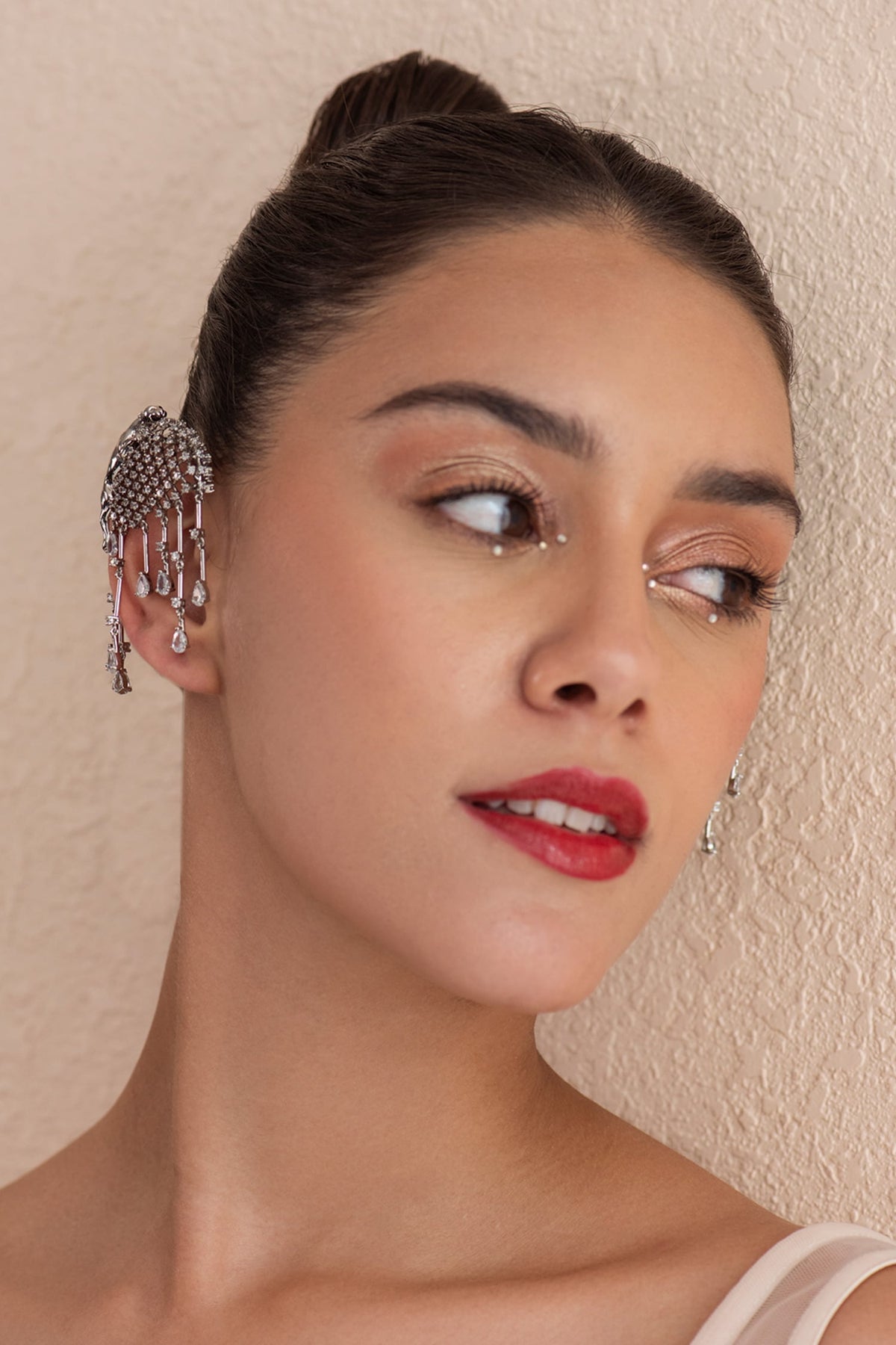 Jaguar Embellished Swarovski Stone Ear Cuffs 