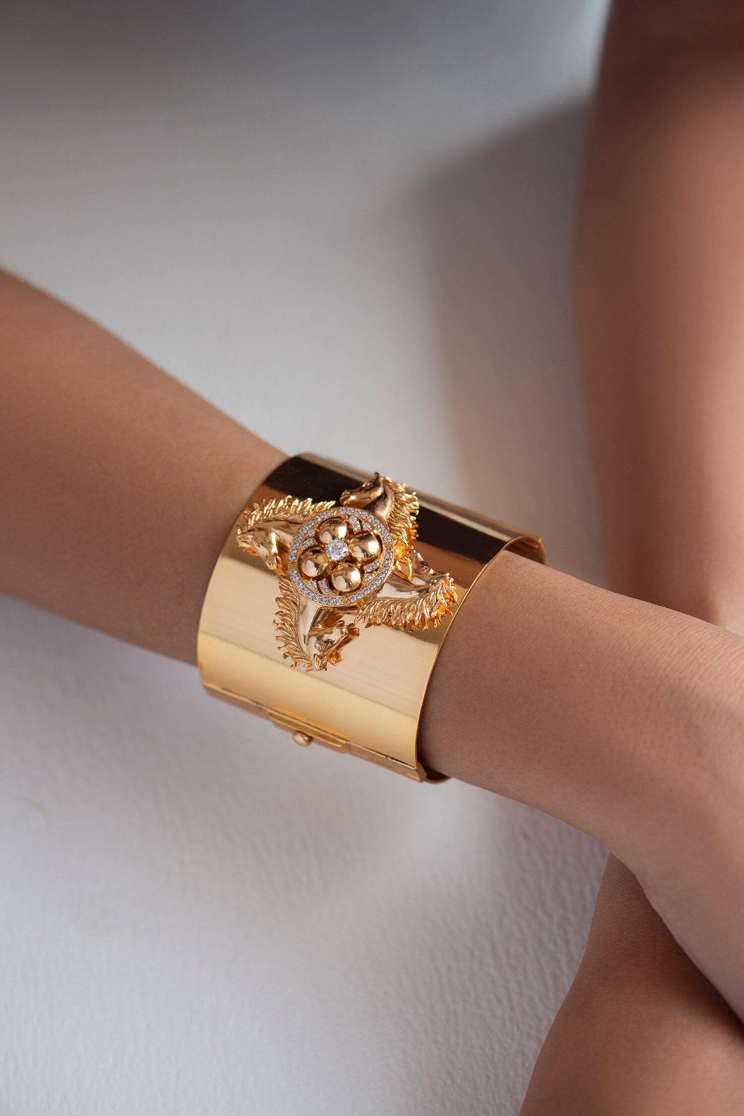 Stallion Carved Work Cuff 