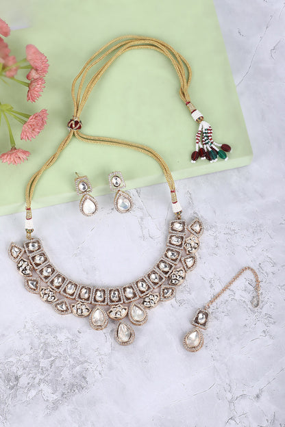 Stones Embellished Necklace Set 