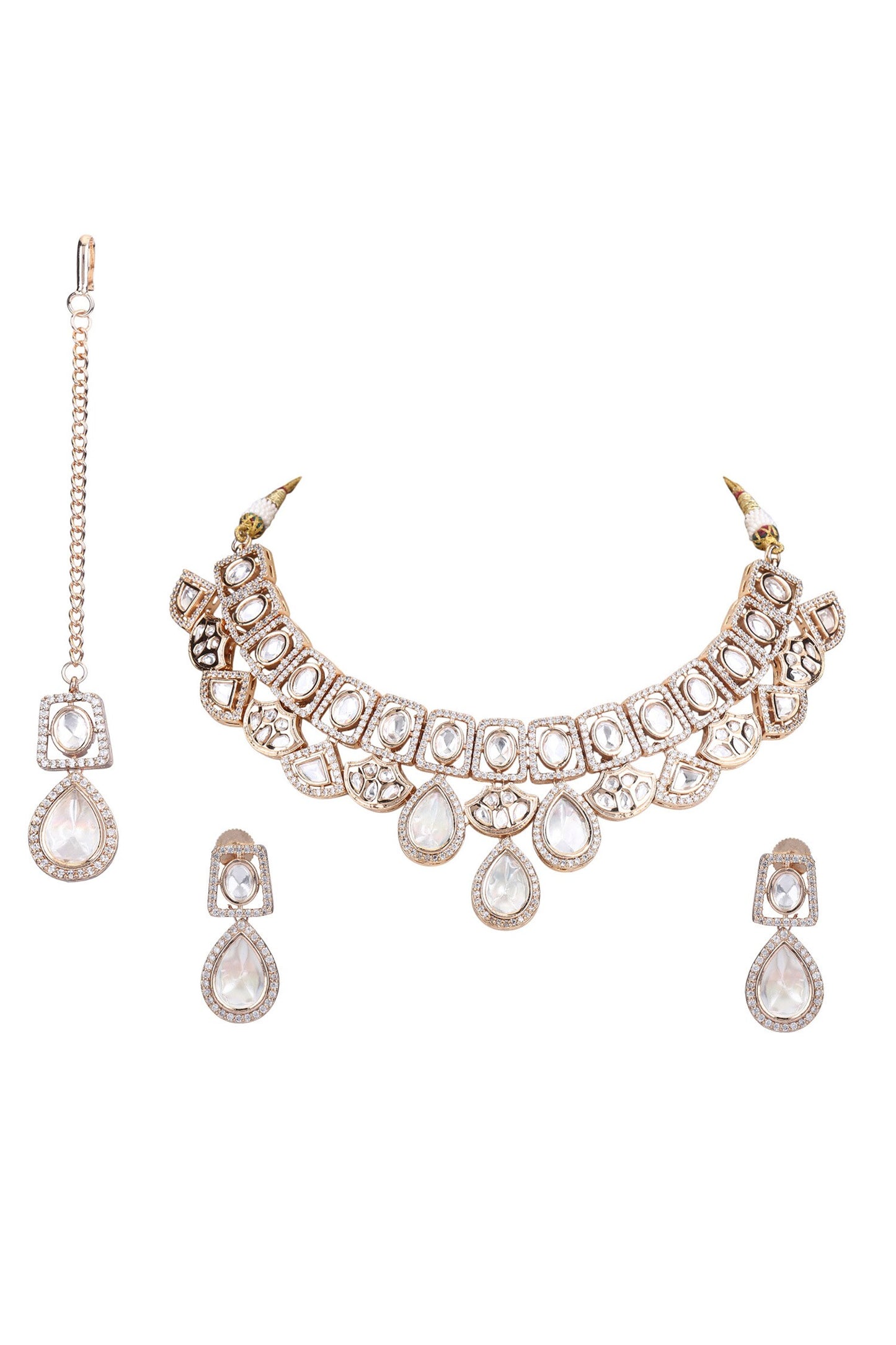 Stones Embellished Necklace Set 