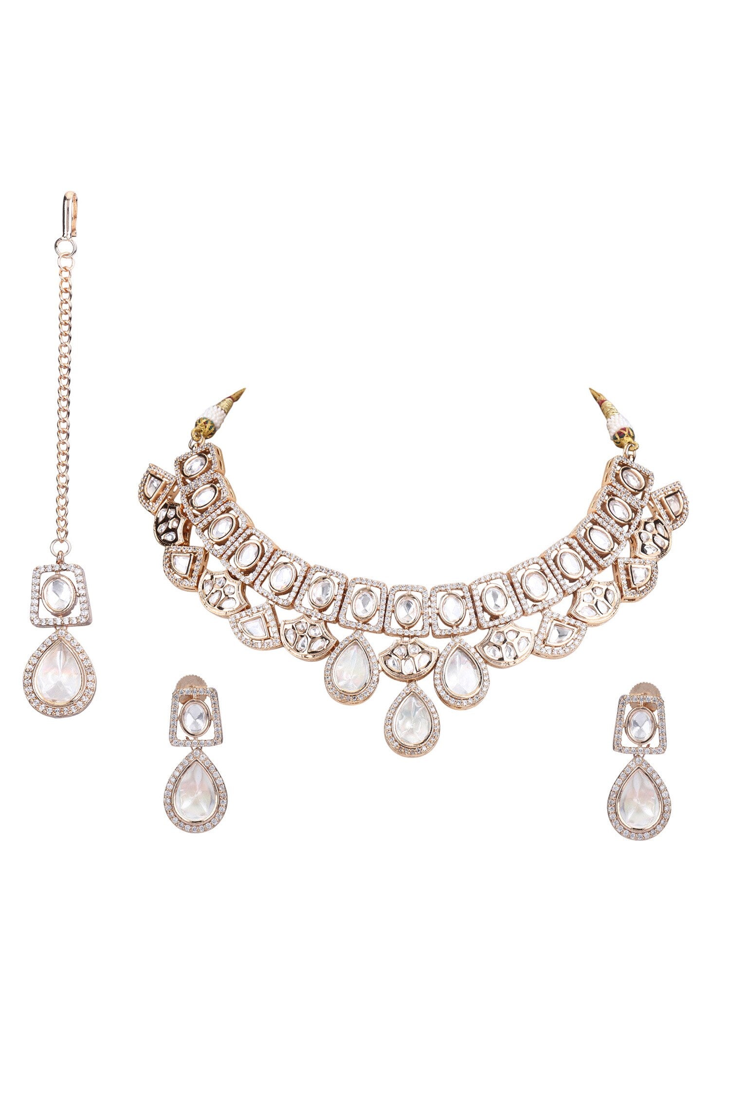 Stones Embellished Necklace Set 