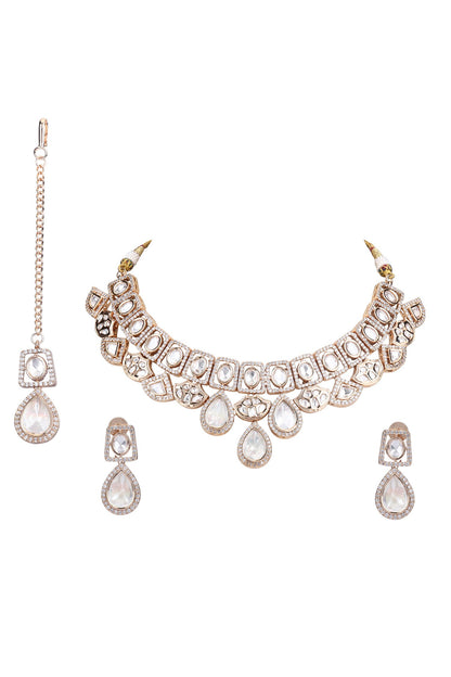 Stones Embellished Necklace Set 