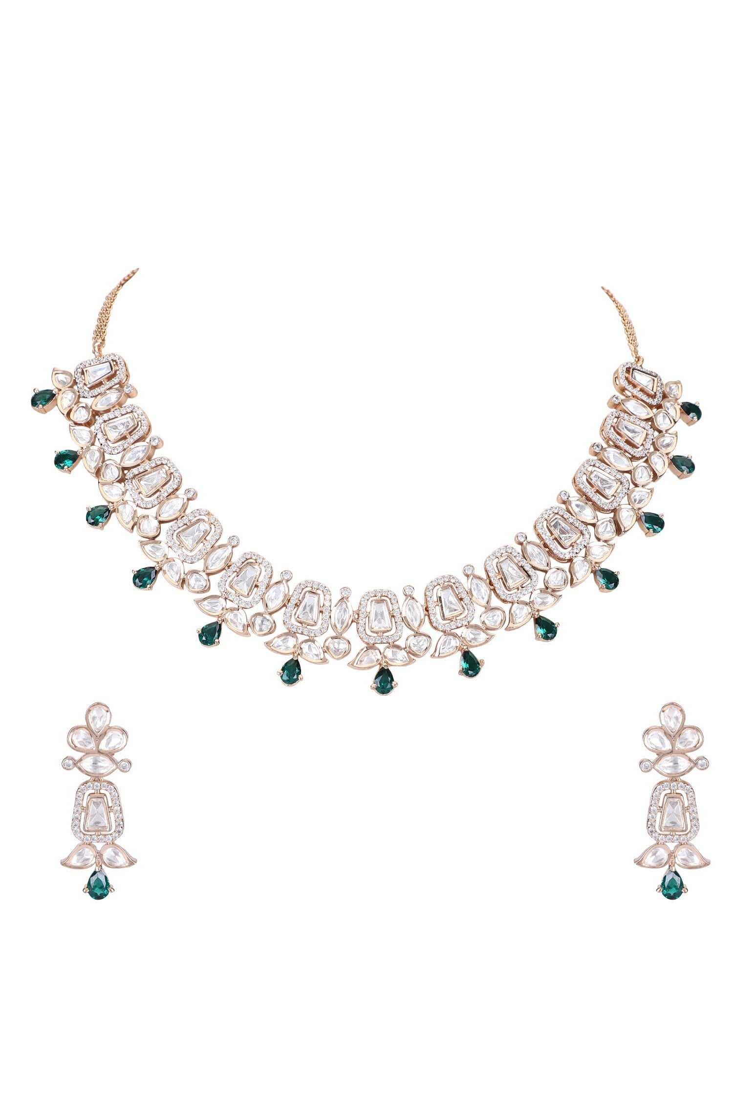Zircon Embellished Necklace Set 