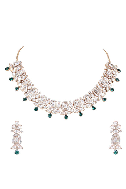 Zircon Embellished Necklace Set 
