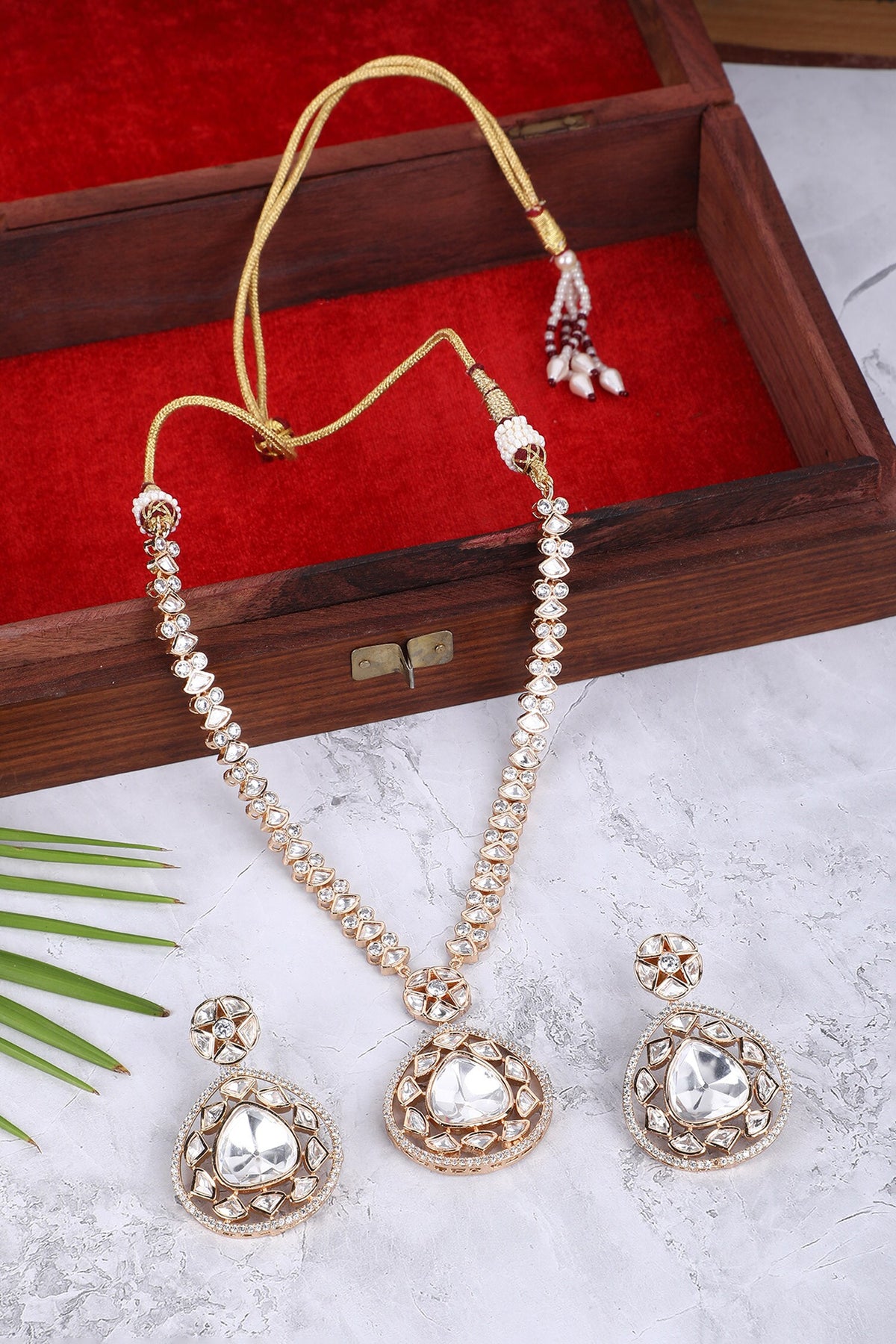 American Diamond Embellished Necklace Set 