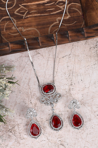 Zircon Embellished Jewellery Set 